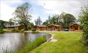 The lakeside lodges at Bron Eifion