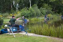 The teams at the Wales v Scotland International Match held at Bron Eifion Fishing Lakes