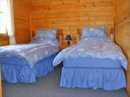 A view of a twin bedroom at one of the lodges