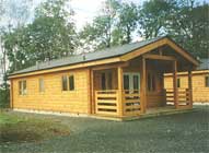 A close up view of one of our lodges