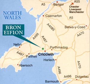 Bron Eifion Fishing Lakes and Lodges is located one mile outside of the seaside town of Criccieth